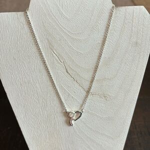 Avon Breast Cancer Crusade Heart Ribbon Hope Necklace & Rhinestone Bracelet NRQ‌